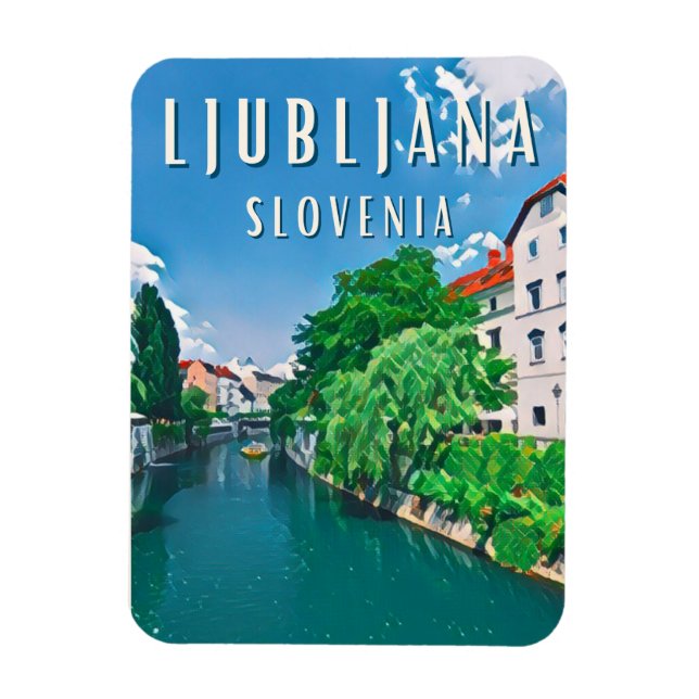 Ljubljana, perle de la Slovénie Magnet (Vertikal)