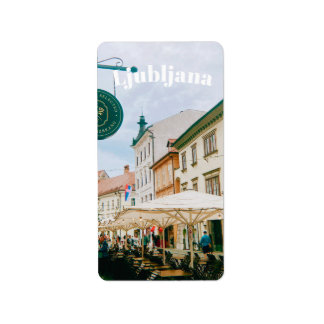 Ljubljana, Slovenia Adressetikett