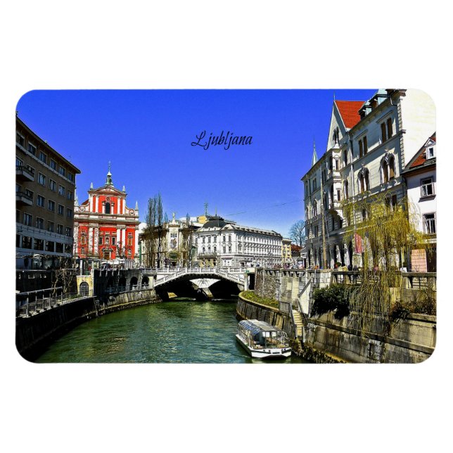 Ljubljana, Slovenien Magnet (Horisontell)