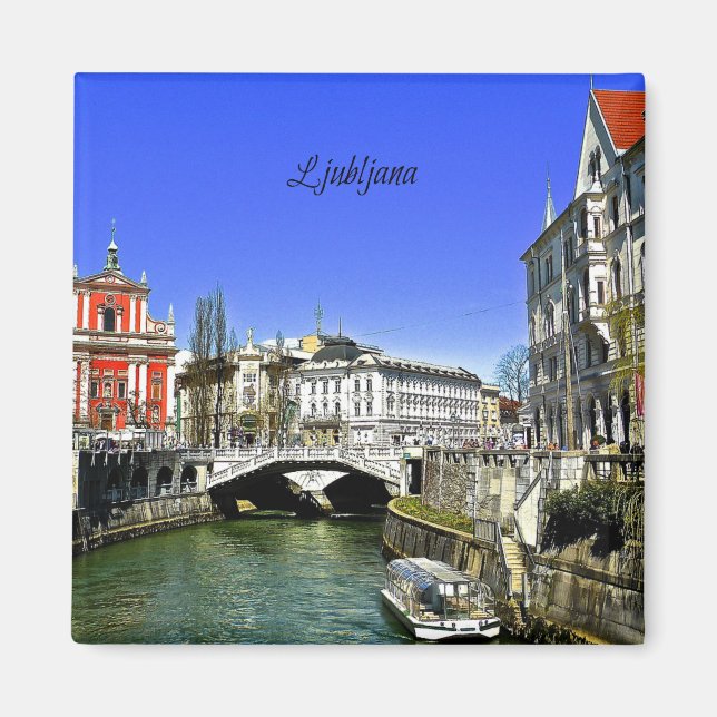 Ljubljana, Slovenien Magnet (Framsidan)