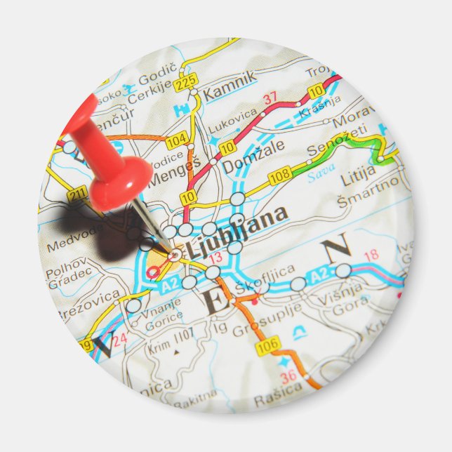 Ljubljana, Slovenien Magnet (Framsidan)