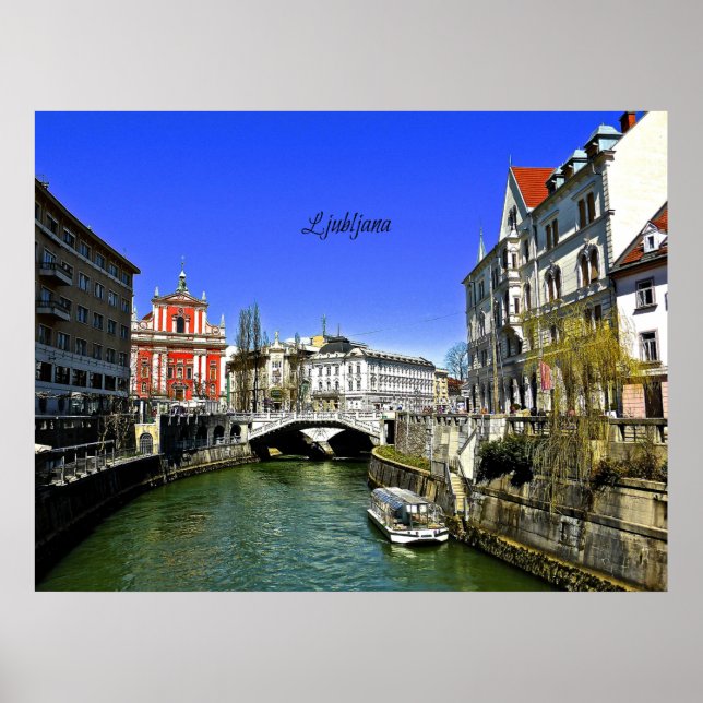 Ljubljana, Slovenien Poster (Framsidan)
