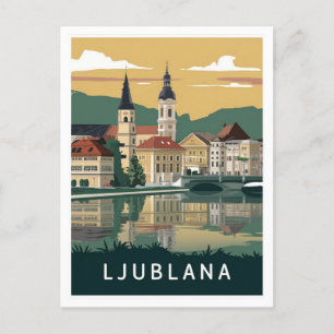 Ljubljana, Slovenien Travel Vykort