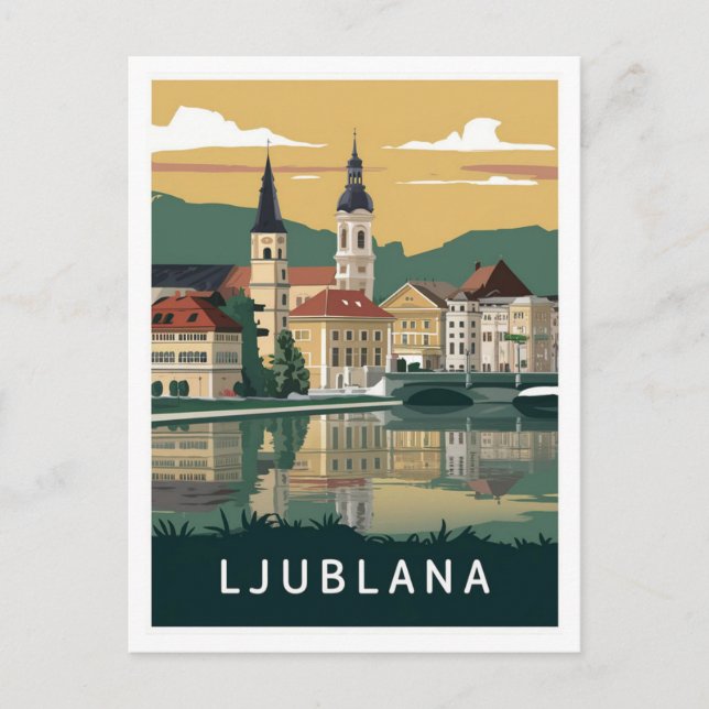Ljubljana, Slovenien Travel Vykort (Framsida)