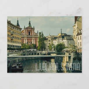 Ljubljana, Slovenien vacker torg Vykort