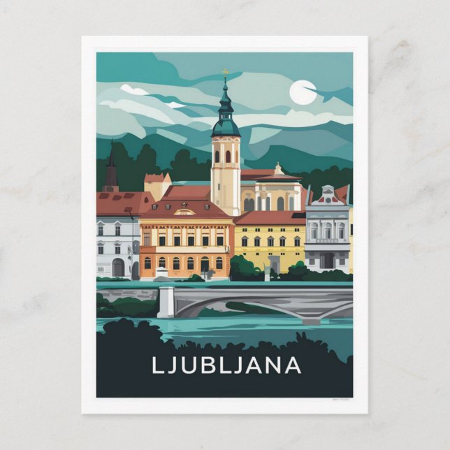 Ljubljana, Slovenien Vykort (Framsida)
