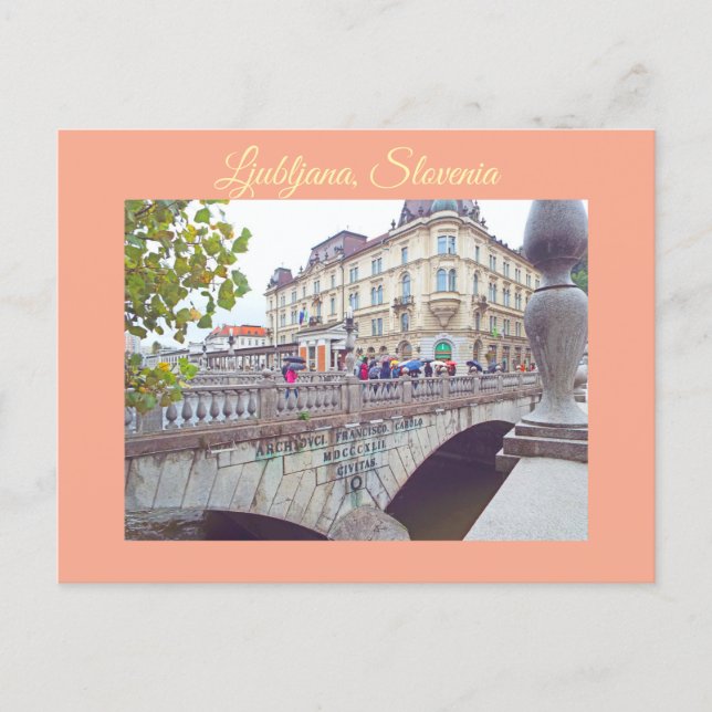 Ljubljana, Sloveniens huvudstad Vykort (Framsida)
