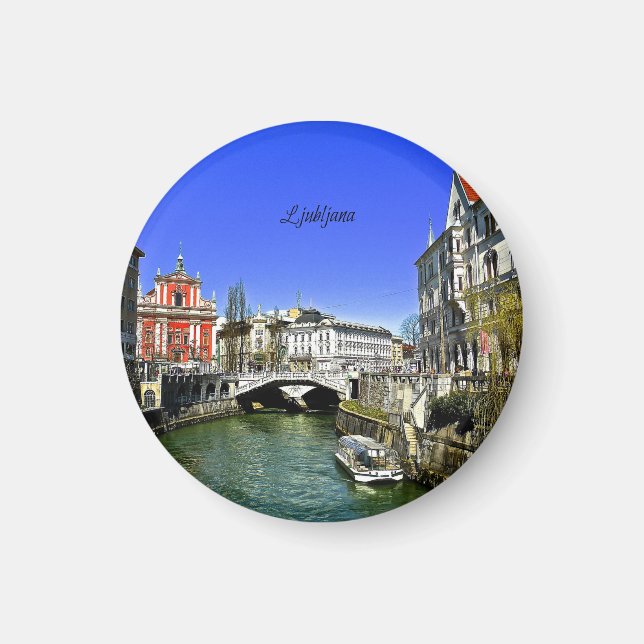 Ljubljana, Sloveniens scenbild Magnet (Framsidan)