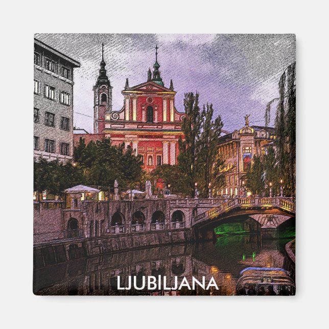 Ljubljana Slovenska arkitektur Magnet (Framsidan)