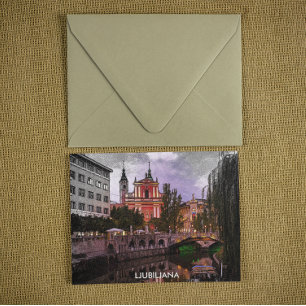 Ljubljana Slovenska arkitektur Vykort