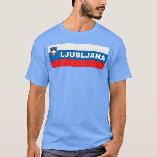 Ljubljana Stad i slovensk flagga familj T Shirt
