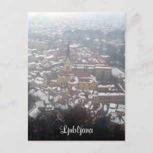 ljubljana vintertid vykort