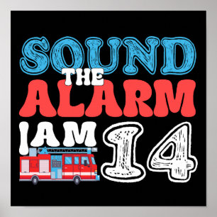Ljud Alarm I är 14 Fyrlastbil 14:e födelsedagen Poster