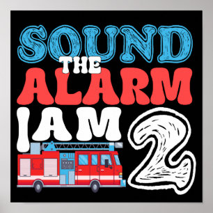 Ljud Alarm I är 2:a födelsedagsbrandkjolen Kid Poster