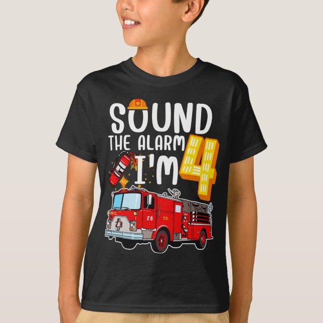 Ljud Alarm I är 4 brandgator. T Shirt (Framsida)