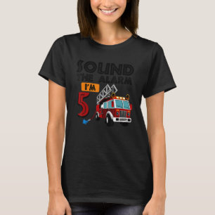 Ljud Alarm I är 5:e födelsedag Lastbil Firefi T Shirt