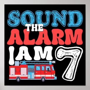 Ljud Alarm I är 7 7:e-dagarsbrandman Poster