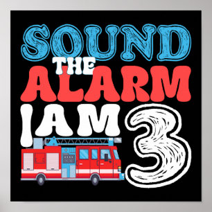 Ljud Alarm I är tre ynkliga 3:e födelsedagsbarn Poster