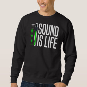 Ljud är Life Music Producer Studio Audio Tech EN Lång Ärmad Tröja