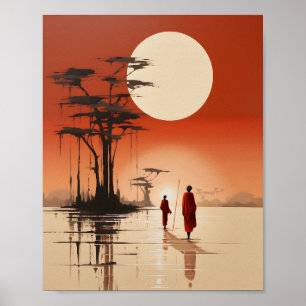 Ljud av afrikanska flickor Minimalistisk afrikansk Poster