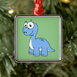 Ljud av brontosaurus. julgransprydnad metall