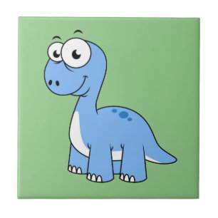 Ljud av brontosaurus. kakelplatta