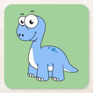 Ljud av brontosaurus. underlägg papper kvadrat