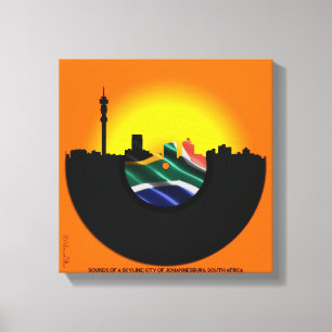 Ljud av en horisont: Johannesburg Sydafrika Canvastryck