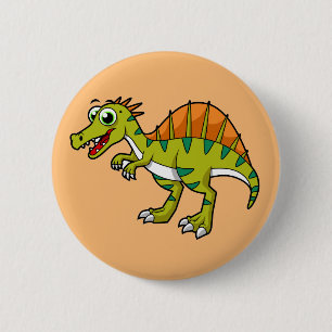 Ljud av en leende spinosaurus. knapp