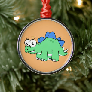 Ljud av en Stegosaurus. 2 Julgransprydnad Metall