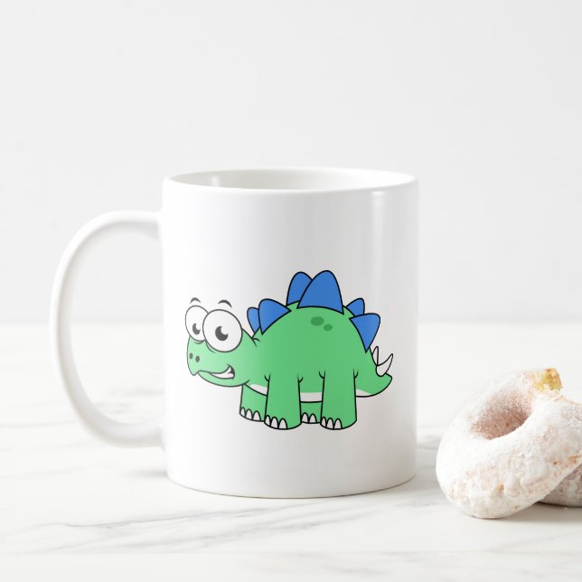 Ljud av en Stegosaurus. 2 Kaffemugg (Med munk)