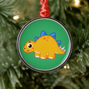 Ljud av en Stegosaurus. Julgransprydnad Metall