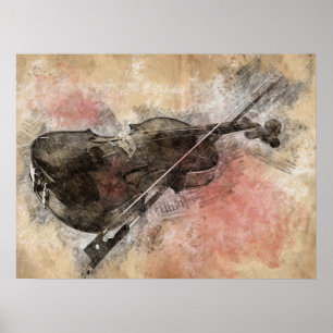 Ljud av musik. Violin Poster