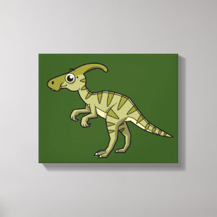 Ljud av parasaurolophus dosinosaur. 3 canvastryck