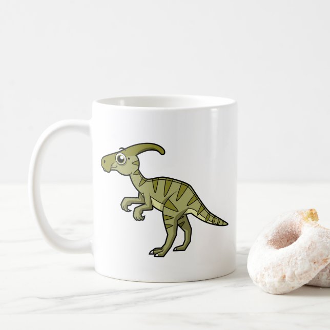 Ljud av parasaurolophus dosinosaur. 3 kaffemugg (Med munk)