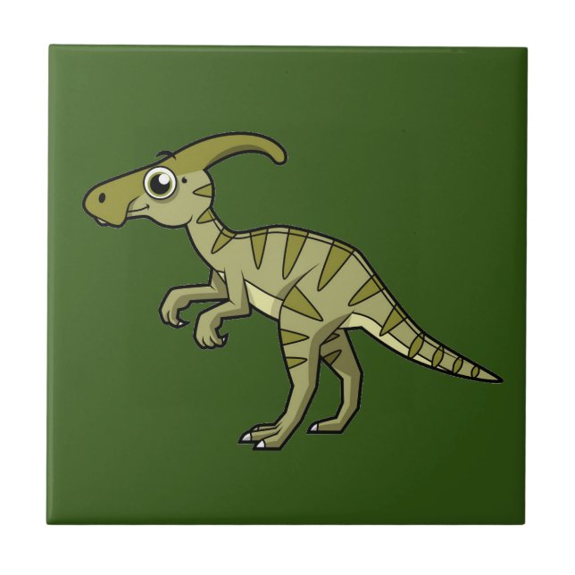 Ljud av parasaurolophus dosinosaur. 3 kakelplatta (Framsidan)