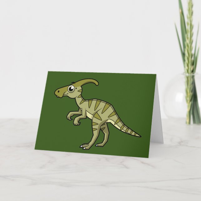 Ljud av parasaurolophus dosinosaur. 3 kort (Framsida)