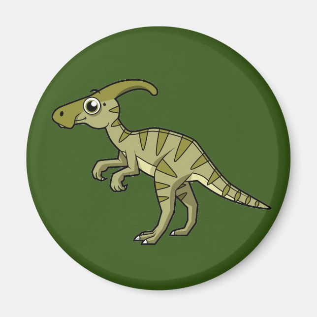 Ljud av parasaurolophus dosinosaur. 3 magnet (Framsidan)