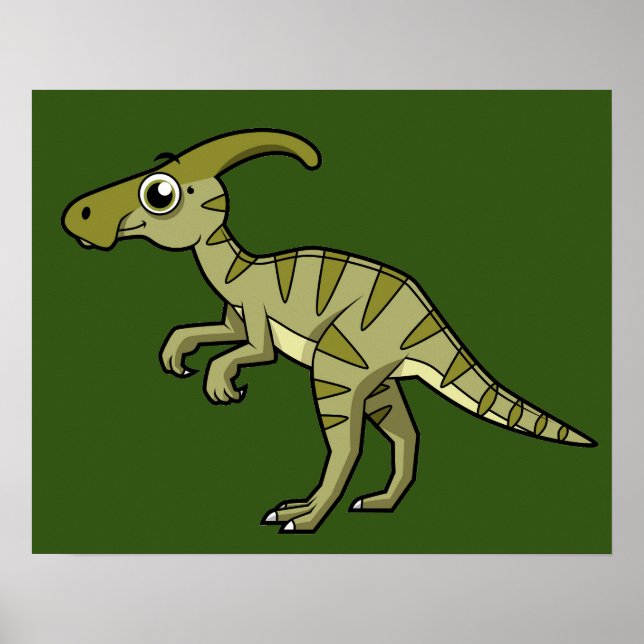 Ljud av parasaurolophus dosinosaur. 3 poster (Framsidan)