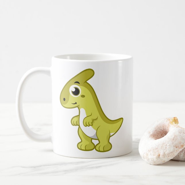 Ljud av parasaurolophus dosinosaur. kaffemugg (Med munk)