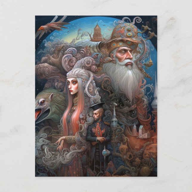 Ljud av vimisk surrealistisk scen vykort (Framsida)