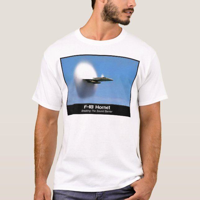 Ljud- bålgeting för bang F-18 T-shirt (Framsida)