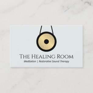 Ljud Bath Therapy Gong Logotyp Visitkort