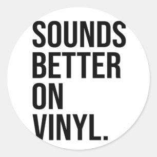 Ljud Bättre på vinyl för insamling av poster Runt Klistermärke