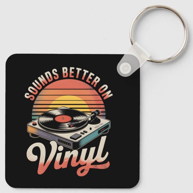 Ljud bättre på vinyl nyckelring (Baksida)