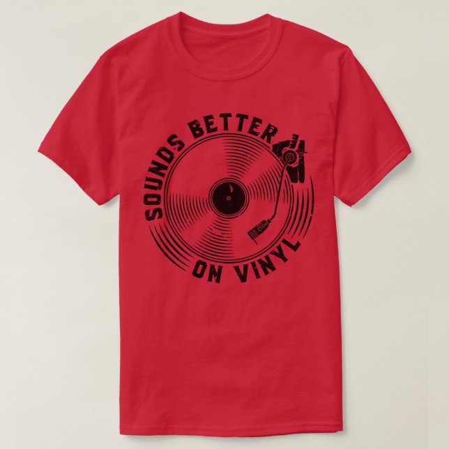 Ljud bättre på vinylregister 1 t shirt (Design framsida)