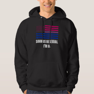 Ljud Bisexual jag är i Bisexual Flagga Lgbt Gay Pr Hoodie