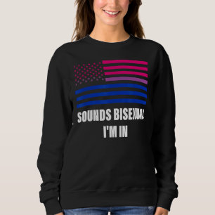 Ljud Bisexual jag är i Bisexual Flagga Lgbt Gay Pr T Shirt