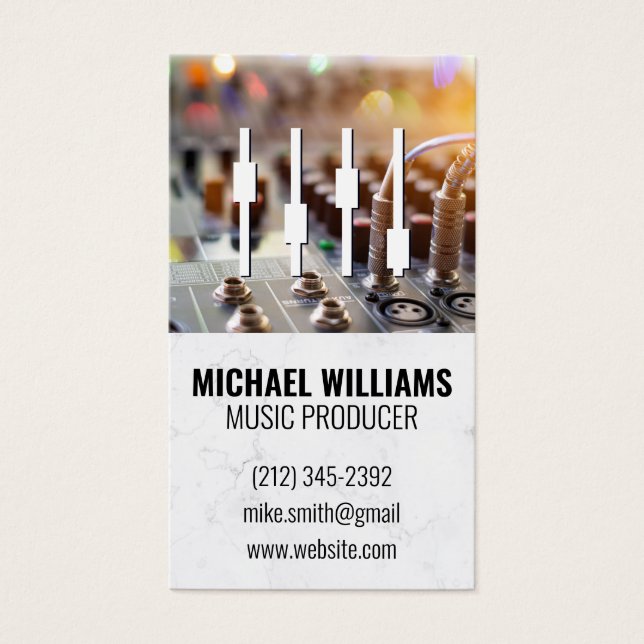 Ljud Board Mixer | Teknik | Tillverkare Visitkort (Framsidan)