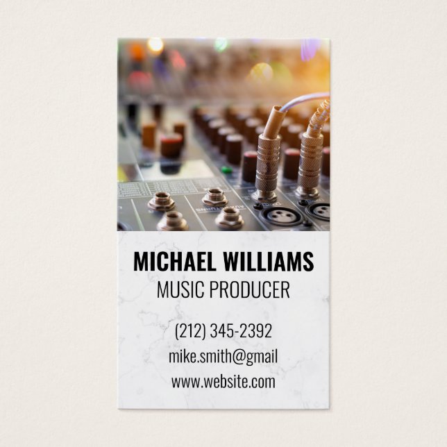 Ljud Board Mixer | Teknik Visitkort (Framsidan)